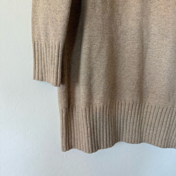 Banana Republic x Repreve NWT Oatmeal Tan Mock Neck Tunic Sweater Dress Medium - Picture 7 of 8